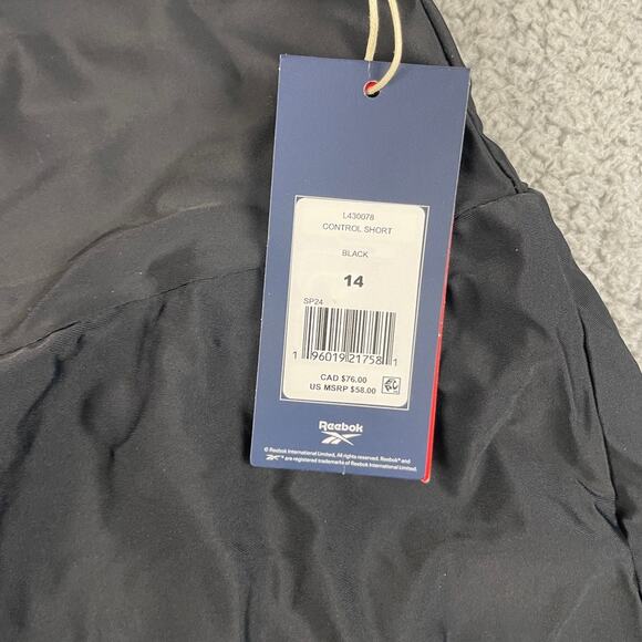 Reebok Women's Sz. 14 Black Quick Dry UPF 50+ Control Swim Shorts w/ Brief Liner - Picture 4 of 13